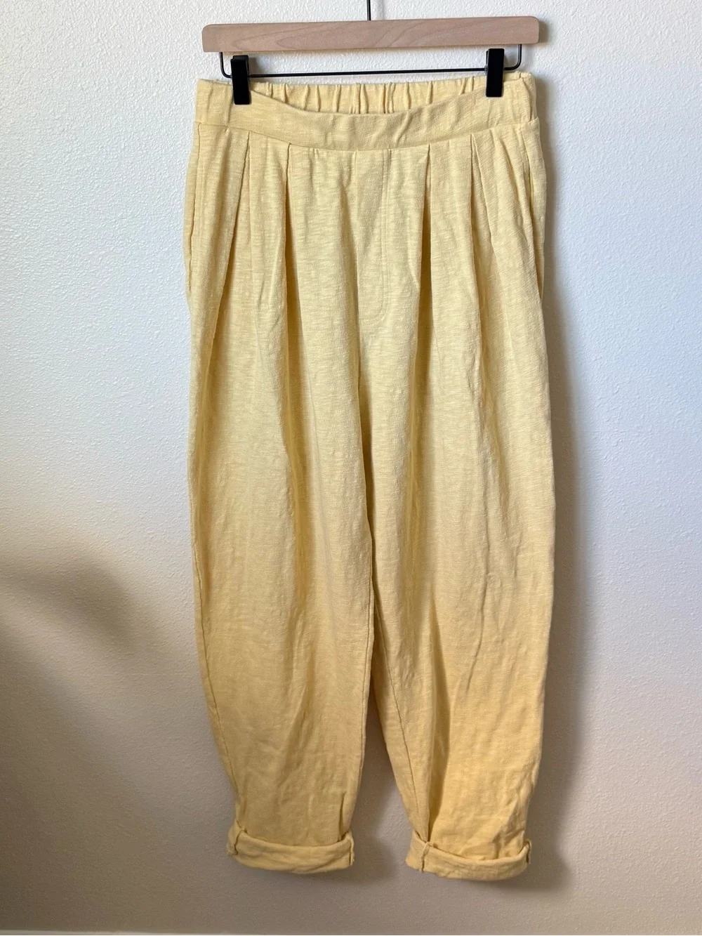 Light Yellow Free People Beach Pants - Picture 1 of 4